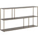 Eiffel Antique Brass Low Bookcase, Large